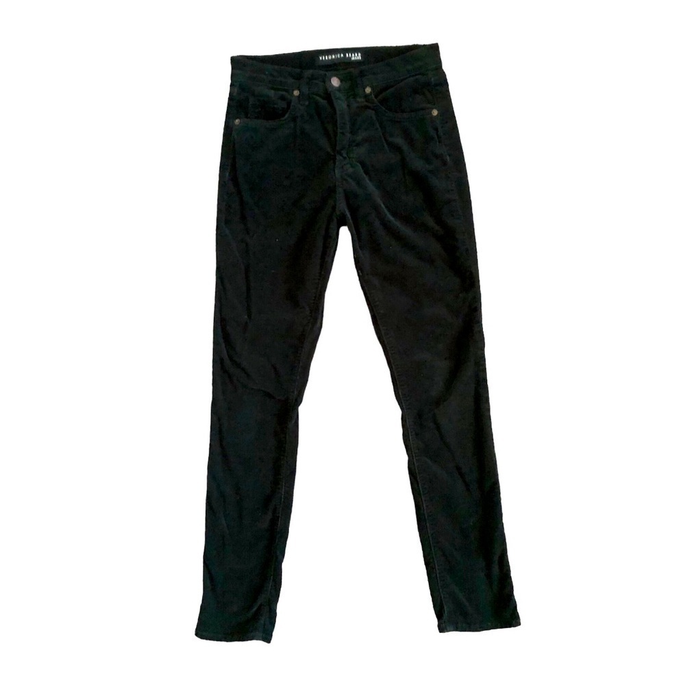 Veronica Beard 10” Kate skinny forest green corduroy pants size 25